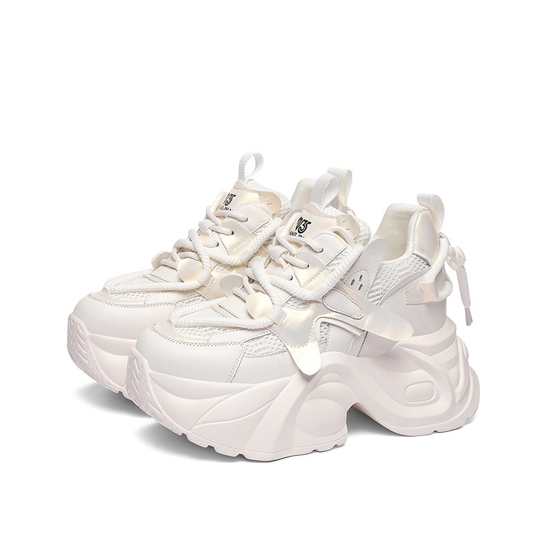 Damen Sportliche Lauf-Sneaker mit überdimensionaler Sohle und atmungsaktivem Mesh EB