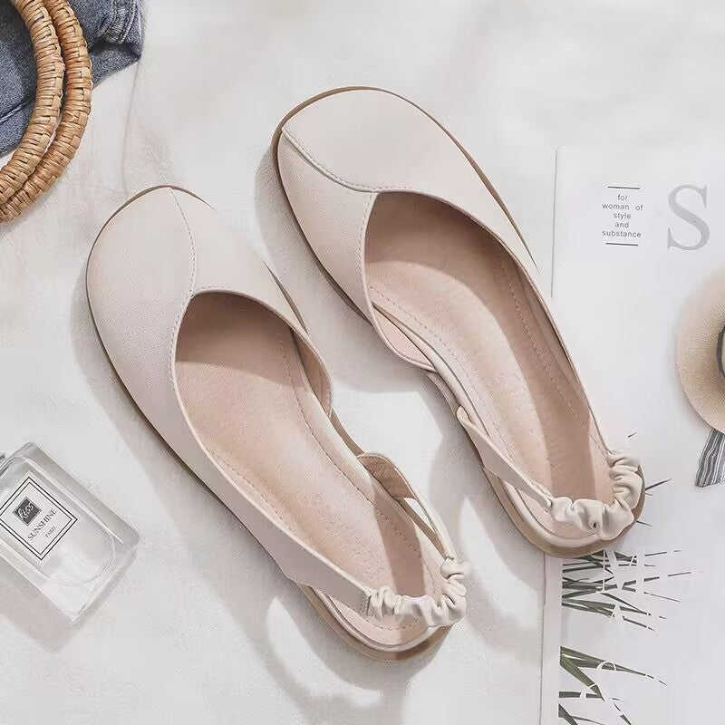 Damen Komfortable Ballerinas mit elastischem Fersenbereich EB