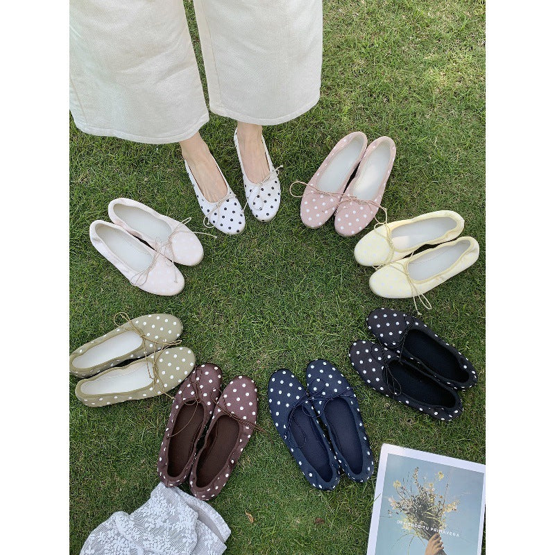 Damen Ballerinas mit femininem Schleifenakzent und weicher Innensohle EB