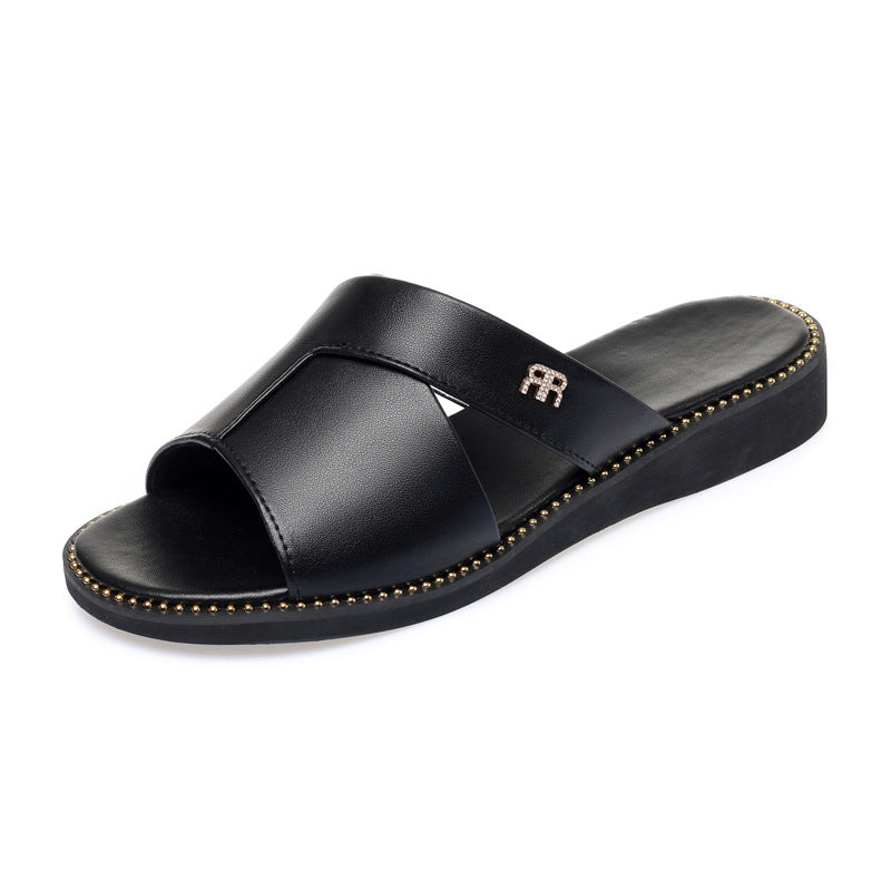 Damen elegante Sandalen mit modischem Verschlussdetail und rutschfester Sohle EB