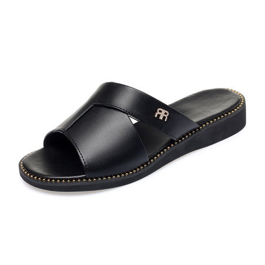 Damen elegante Sandalen mit modischem Verschlussdetail und rutschfester Sohle EB