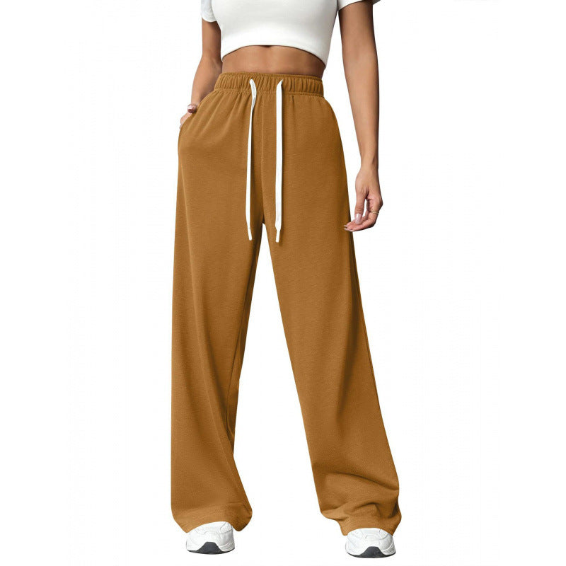 Damen Bequeme und lässige Freizeithose mit weitem Schnitt und elastischem Bund EB