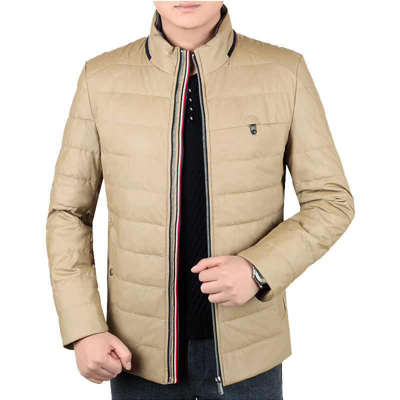 Herren Wattierte Kurzjacke mit Teddykragen und Wappenapplikation EB