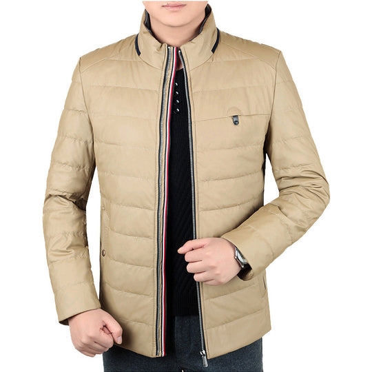 Herren Wattierte Kurzjacke mit Teddykragen und Wappenapplikation EB