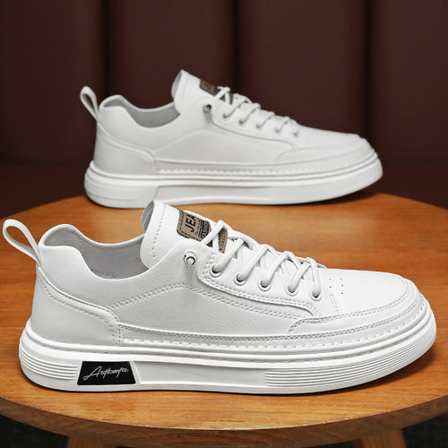 Damen Modische Sneakers aus hochwertigem Leder mit rutschfester Sohle EB