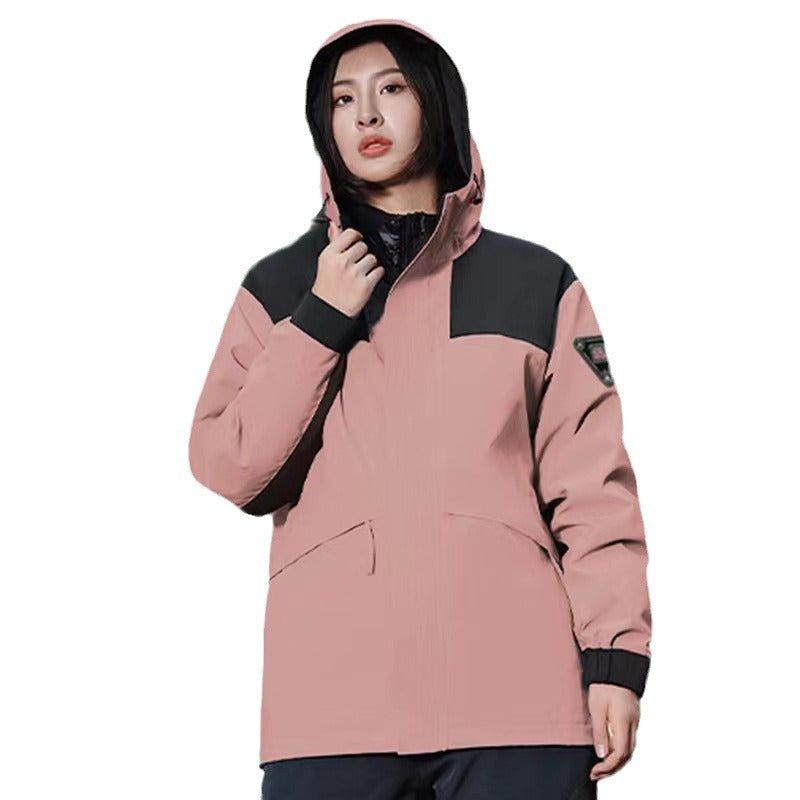 Herren modische Winterjacke mit hohem Kragen und reflektierenden Elementen R&B