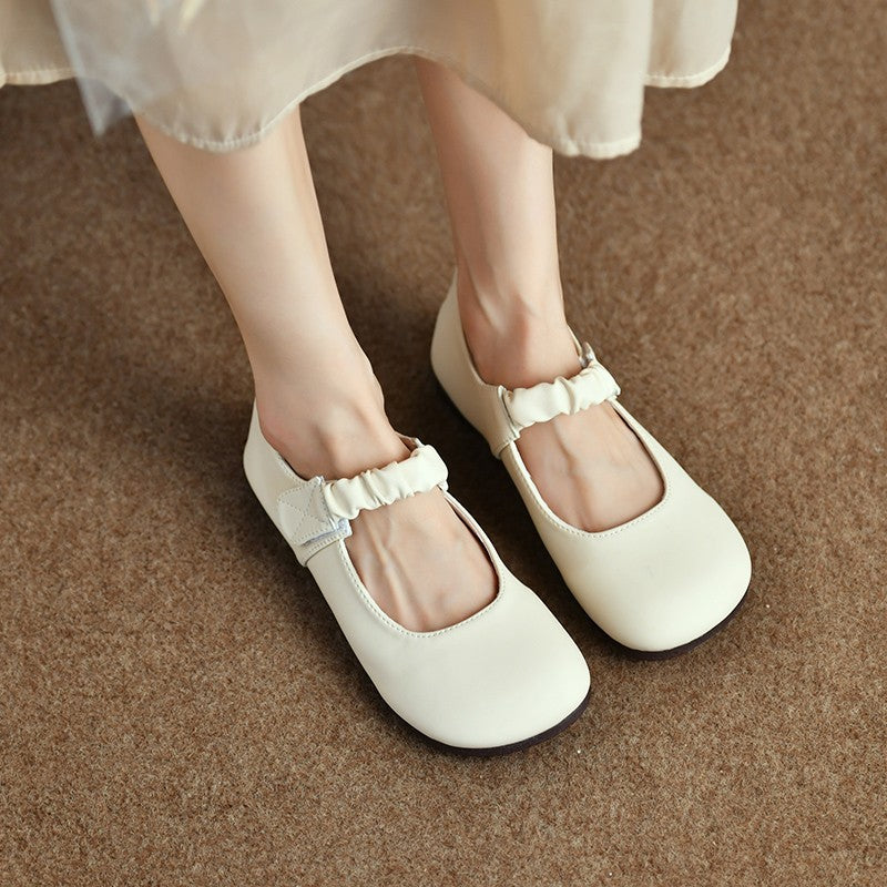 Damen elegante Ballerinas mit elastischem Riemen EB
