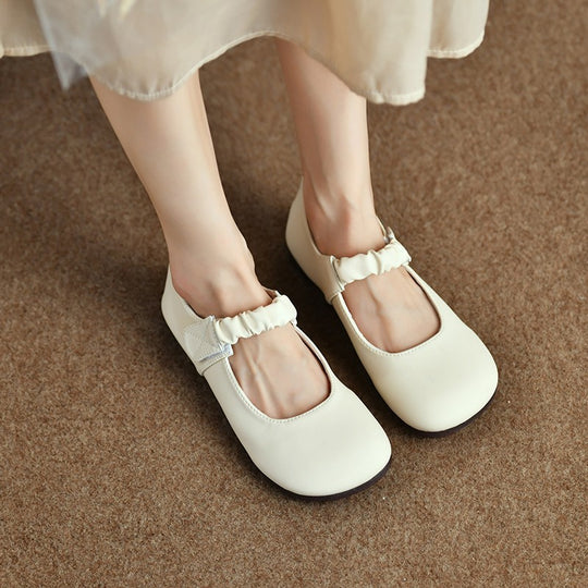 Damen elegante Ballerinas mit elastischem Riemen EB