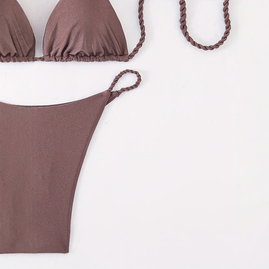 Damen Triangel-Bikini mit geflochtenen Trägern EB
