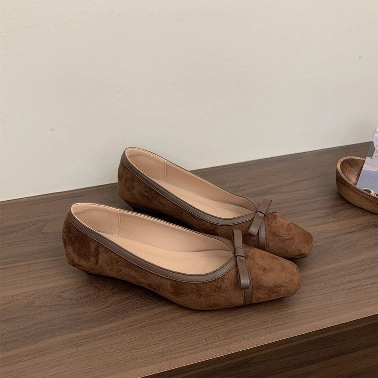 Damen elegante Mokassins mit dekorativem Schleifenakzent EB