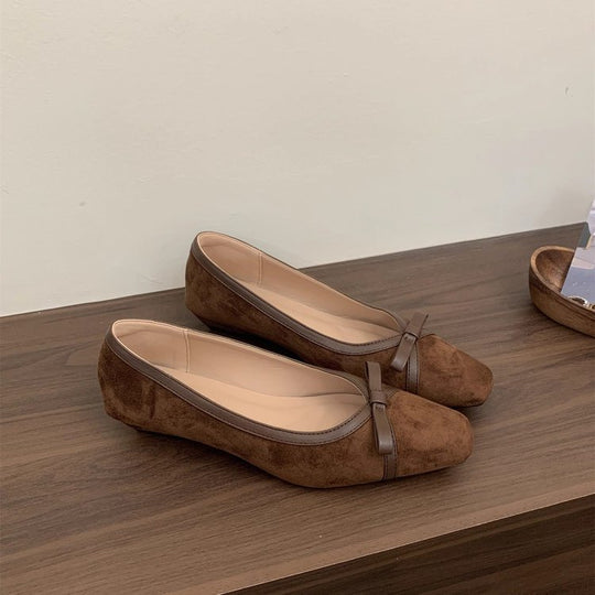 Damen elegante Mokassins mit dekorativem Schleifenakzent EB
