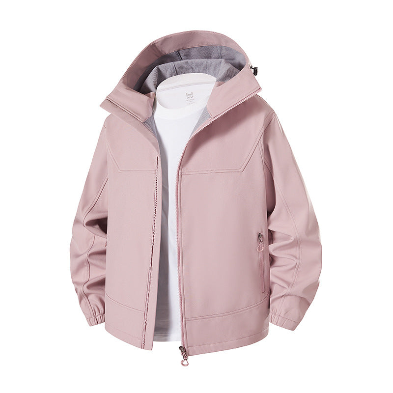 Damen Modische Übergangsjacke mit hohem Kragen und funktionalen Reißverschlusstaschen EB