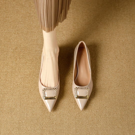 Damen elegante spitze Pumps mit dekorativem Schmuck EB