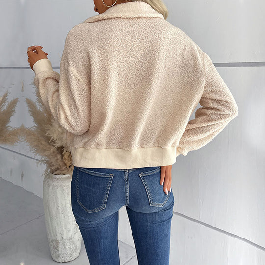 Damen Teddy-Mantel mit hochwertiger Innenfütterung und sportlichem Schnitt EB