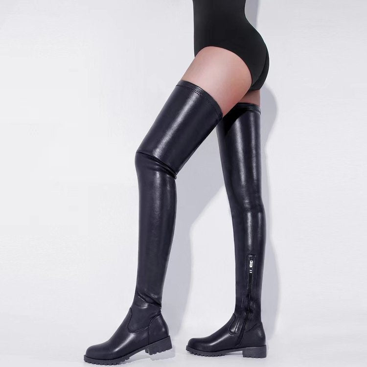 Damen Overknee Stiefel mit robustem Profil und elegantem Design EB