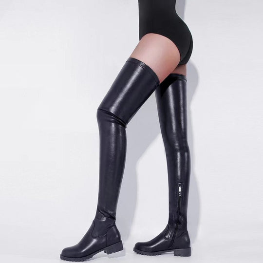 Damen Overknee Stiefel mit robustem Profil und elegantem Design EB