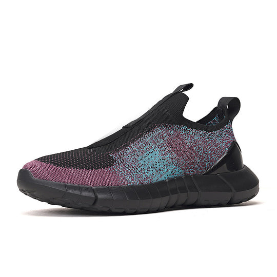 Damen Sportliche Slip-On Sneakers mit atmungsaktiver Strickoberfläche EB