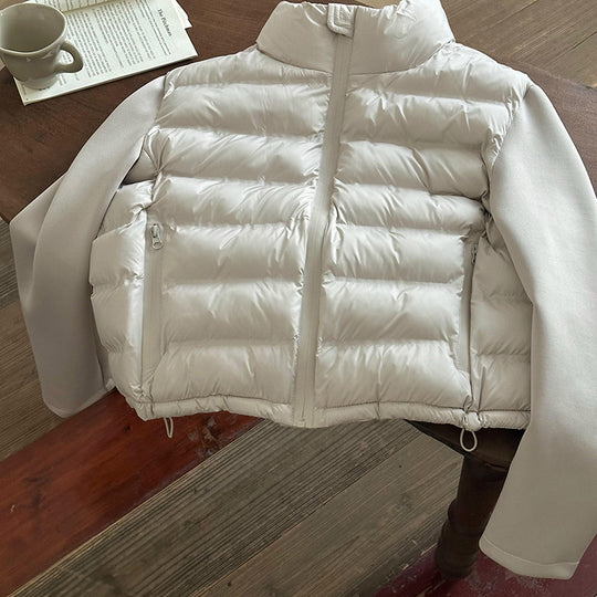 Damen Funktionale Pufferjacke mit Taschen und hohem Kragen EB