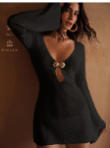 Damen Zweiteiler Strickensemble mit raffiniertem Schnitt EB
