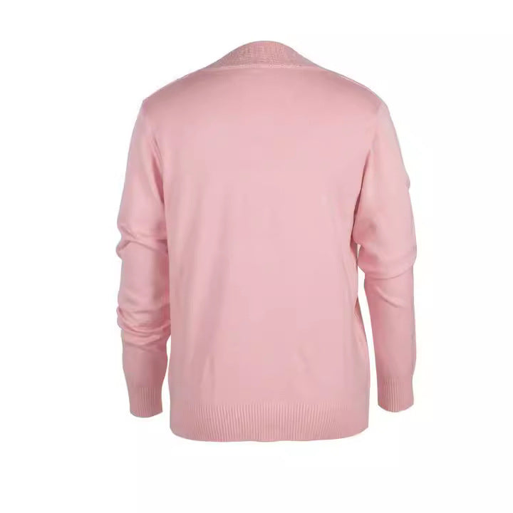 Damen eleganter Strickpullover mit floralem Design EB