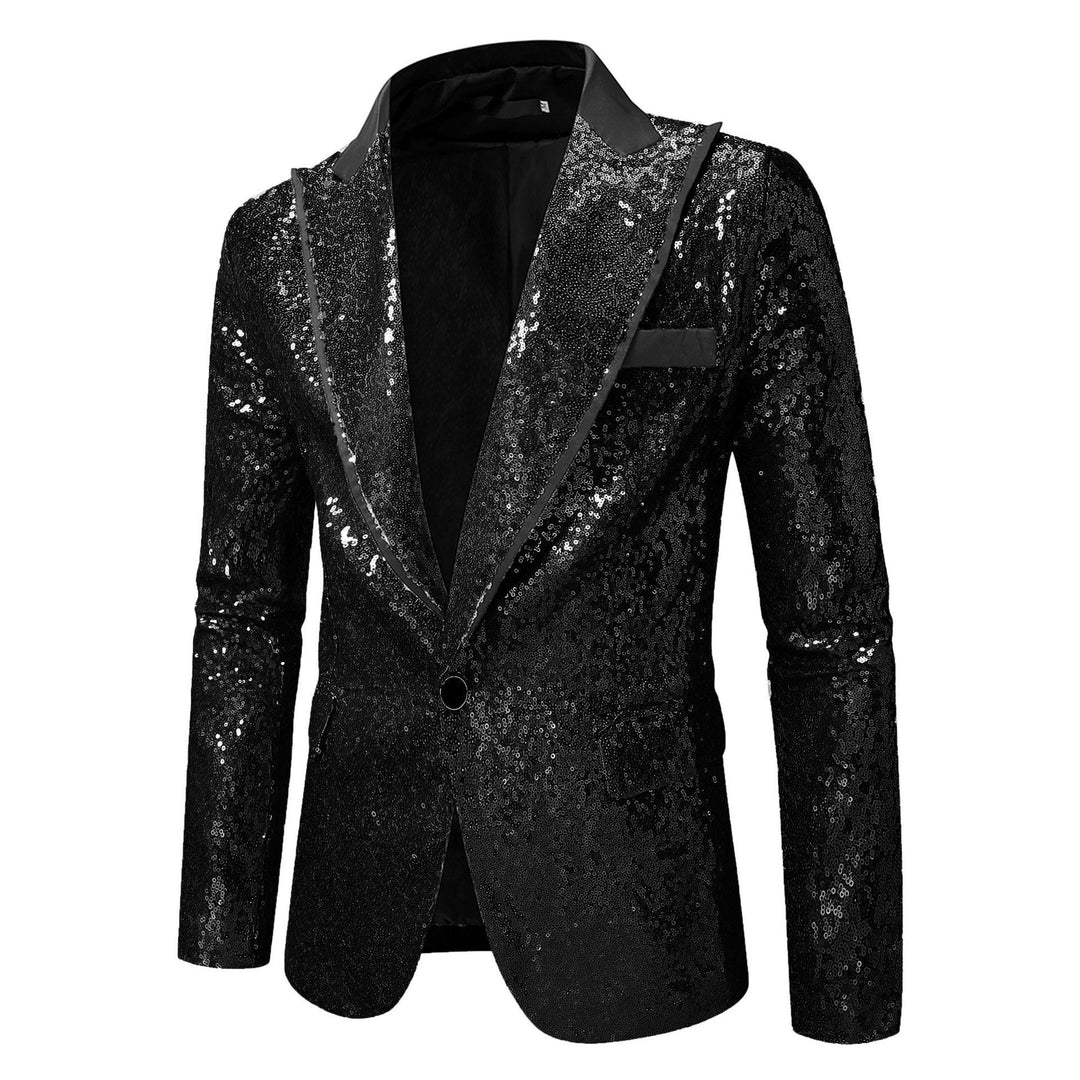 Herren Glitzernder Smokingblazer aus hochwertigem Satin EB