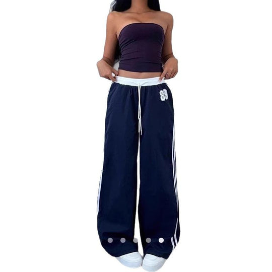 Damen Sportliche Jogginghose mit seitlichen Streifen EB
