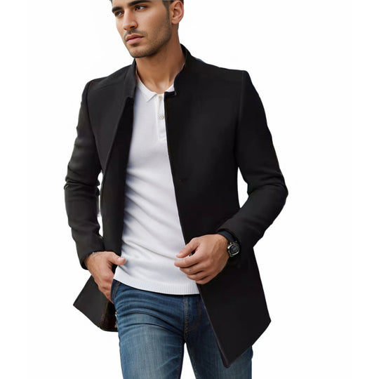 Herren eleganter Steppjacke im modernen Schnitt mit hochgeschlossenem Kragen EB