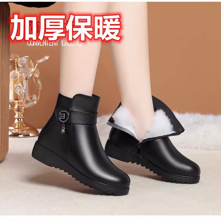 Damen Winterliche Stiefeletten mit modischer Klappfunktion und warmem Innenfutter EB