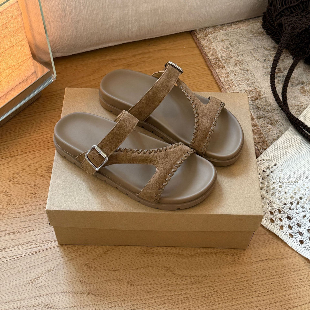 Damen Komfortable Riemensandalen mit verstellbarem Riemendesign und anatomisch geformtem Fußbett EB