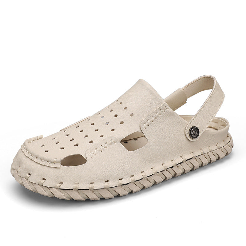 Damen Leder Sandalen mit atmungsaktiven Öffnungen von EB
