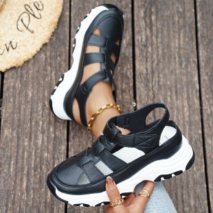 Damen Sportliche und modische Bequem-Sandalen mit verstellbaren Riemen EB