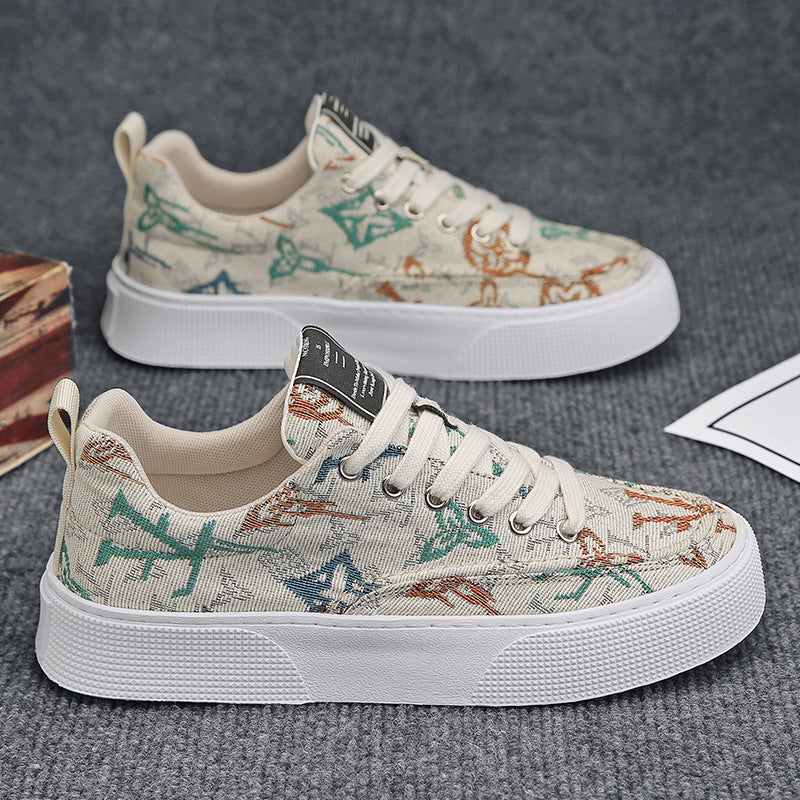 Damen Leichte und bequeme Canvas Sneakers mit modischem Print EB