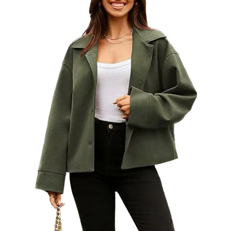 Damen modische Oversized-Jacke aus hochwertigem Material EB