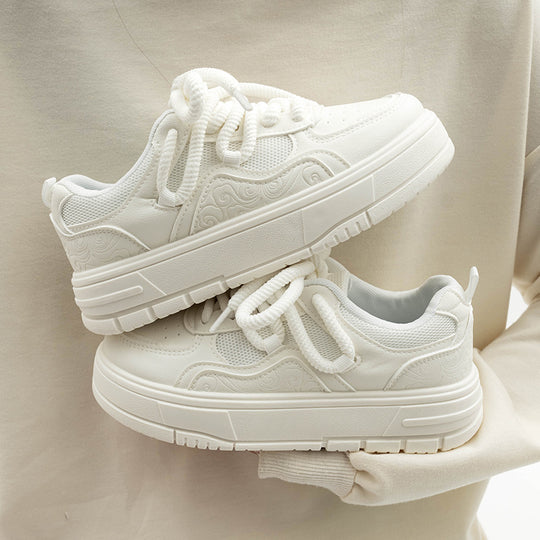 Damen Sportliche Sneakers mit detaillierter Struktur und atmungsaktiver Oberflächenstruktur EB
