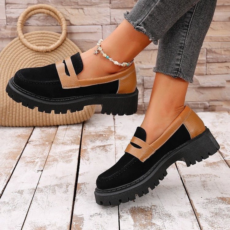 Damen modische Clogs mit robustem Plateau und elegantem Riemendesign EB