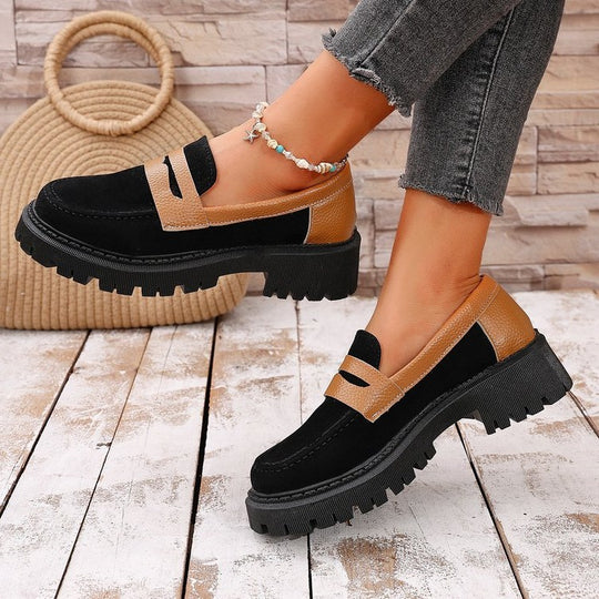 Damen modische Clogs mit robustem Plateau und elegantem Riemendesign EB