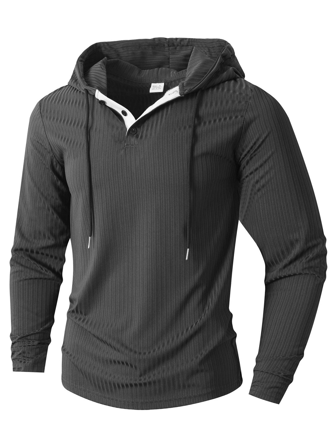 Herren Sportlicher Langarm-Hoodie mit strukturierter Oberfläche EB