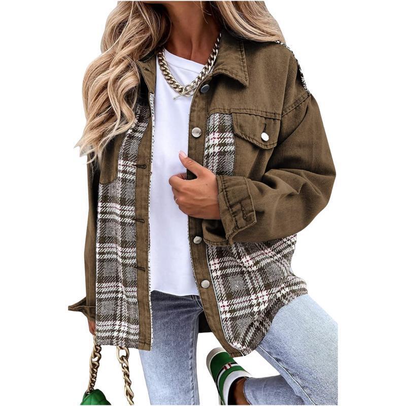 Damen modische Overshirt-Jacke EB