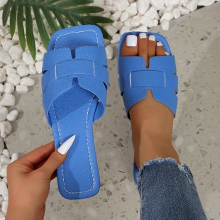 Damen Bequeme Slide-Sandalen mit trendigem Querriemen EB