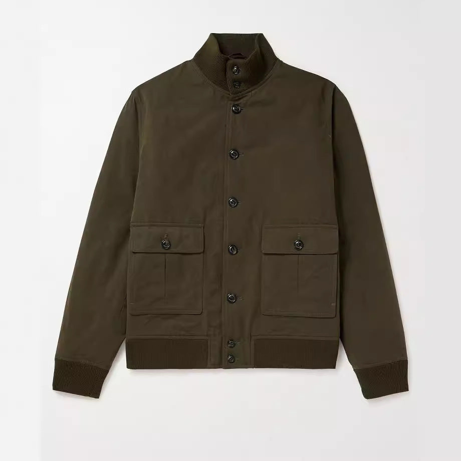 Herren modische Wildlederjacke mit strukturiertem Design EB