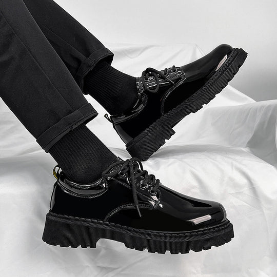Damen Hochglänzende Schnürschuhe EB