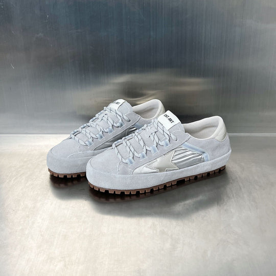 Damen Modische Sneaker mit hochgezogener Sohle und atmungsaktivem Obermaterial EB