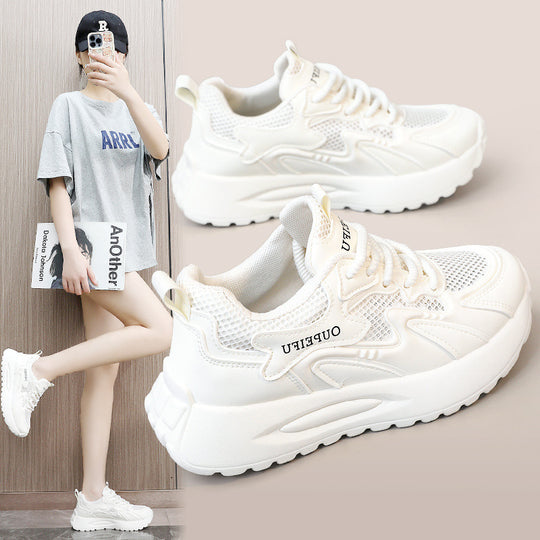 Damen Sportliche atmungsaktive Sneakers mit dämpfender Laufsohle und trendigem Design EB