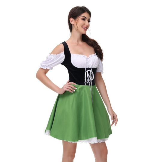 Damen Trachtenkleid mit romantischen Puffärmeln und verspieltem Schnitt EB