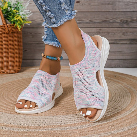 Damen bequeme Sandalen mit atmungsaktivem Obermaterial EB