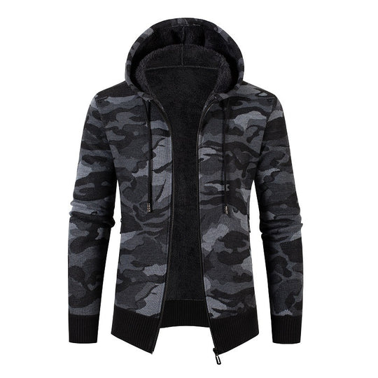 Herren modischer Kapuzensweater mit Karomuster EB