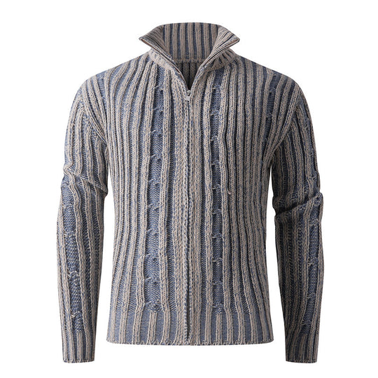 Herren gestreifter Strickpullover EB