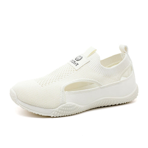 Damen Atmungsaktive Freizeitschuhe mit elastischem Einstieg und rutschfester Sohle EB