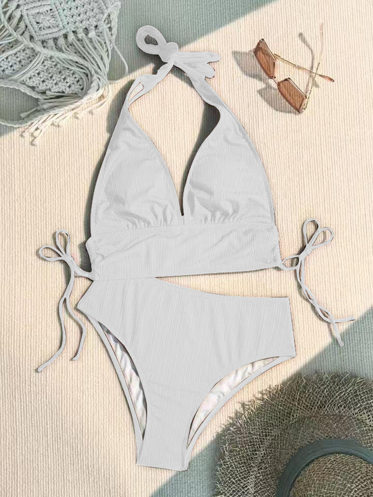 Damen Triangel-Bikini mit modischem Wickel-Design EB