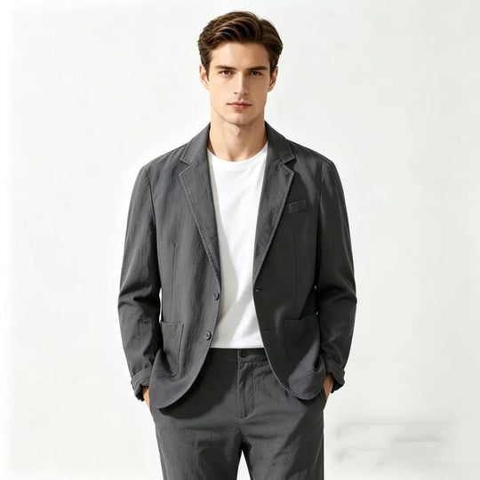 Herren nan leichter Leinenblazer mit modernem Slim-Fit Schnitt EB